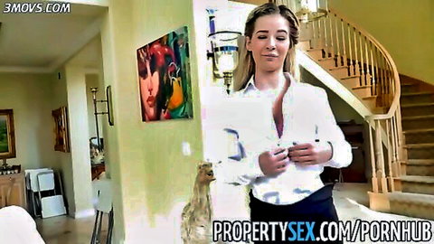Blonde babe unbuttons white blouse revealing perky natural tits in luxurious home striptease