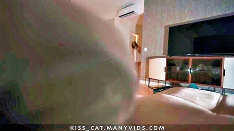 Mr Cat 69 enjoys stepmom's tight pussy and anal creampie at midnight