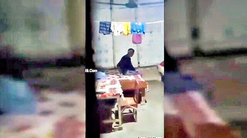Indian mom in bedroom with neighbor, amateur adult scene