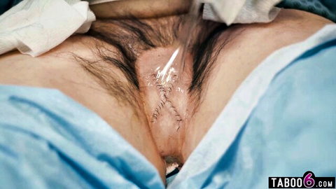 Terrifying monster surgeon's explicit genital surgery creating human demon hybrid, stitched vulva