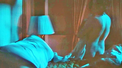 Gemma Arterton nude bending over bed in The Critic 2023 scene
