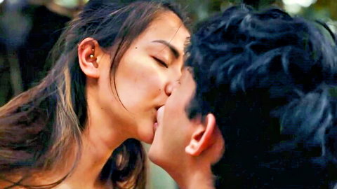 Passionate Asian couple kissing in Ligaw 2025 movie scene