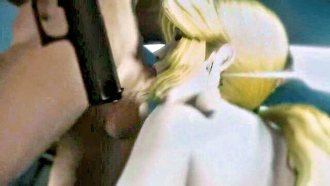 Blonde woman in forced doggy style with gun to head from StudioFOW Severance
