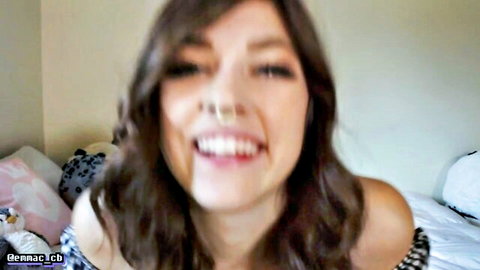 Naughty Emma smiling seductively in hot erotic webcam show