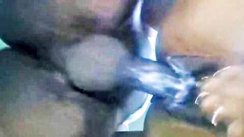 Intense interracial doggystyle creampie with black man behind curvy woman