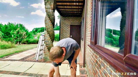 Danny D kneels outside Scarlett Starr's window in teasing Brazzers preview