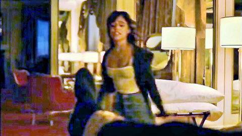 Jenna Ortega in sexy yellow top and black jacket, hot celeb scene