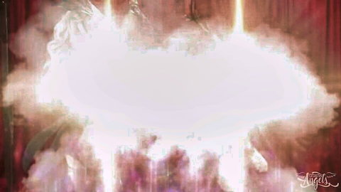 Ethereal hung t-girl in misty red-lit anal fantasy scene