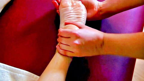 Claire Young nude foot massage by girl in erotic all-female session