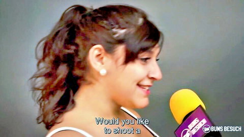 Mia Blow's seductive smile in white top during fan interview tease