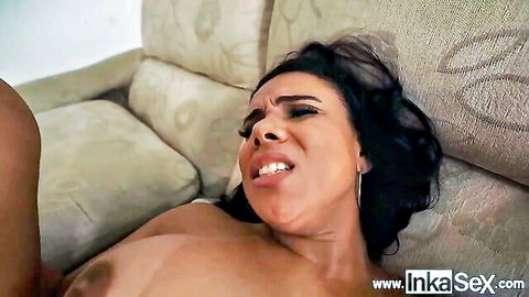 Ebony Brazilian with massive ass and tits in orgasmic ecstasy