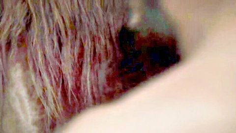 Victoria Guerra blonde nude side profile close-up in Pedro 2022 film