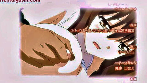 Hentai Christhea in white dress gets tits squeezed by hand