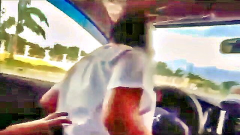 Pinay student and teacher driving in car, part 2 amateur scene