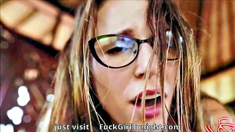 Blonde with glasses in ecstatic moan at intimacy retreat