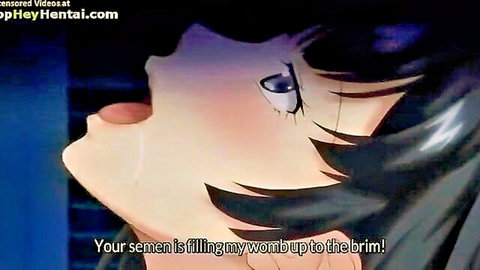 Hentai babe's ecstatic face as semen fills her womb to the brim