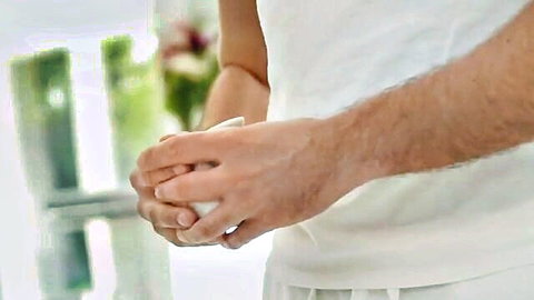 Athena Faris sensual massage close-up hands with oil big ass hardcore