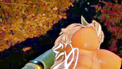 Blonde futa wendigo with massive orange tits in breeding POV by DrakeSpire