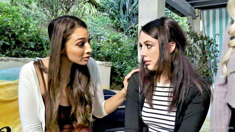 Bella Rolland chats intimately with brunette in GirlsWay's The Unexpected Unicorn