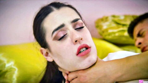 Briseida Myers in steamy choke with hot creamy cum facial encounter