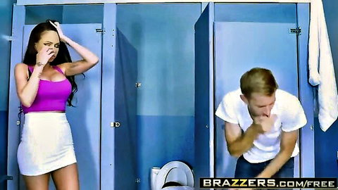 Raven Bay in ecstasy during intense bathroom fuck with Danny D