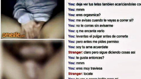 Colombian woman flashing tits on Omegle webcam chat