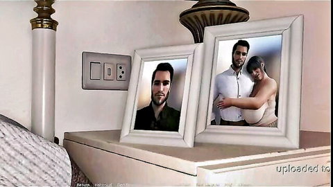 Yazid with Nable's mother in framed bedroom photos, intimate embrace