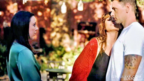 Cassie Del Isla and Whitney Wright in steamy MMF threesome tease