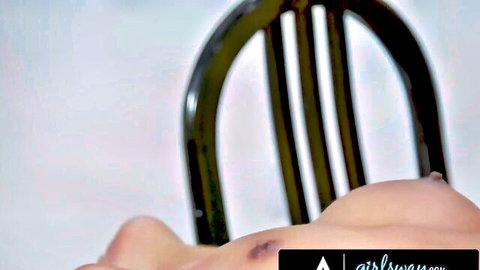 Ember Snow exposes her perky tits seducing teacher Natasha Nice in steamy lesbian detention