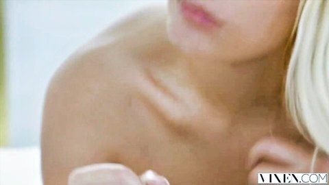 Blonde teen seduces married neighbor in steamy encounter