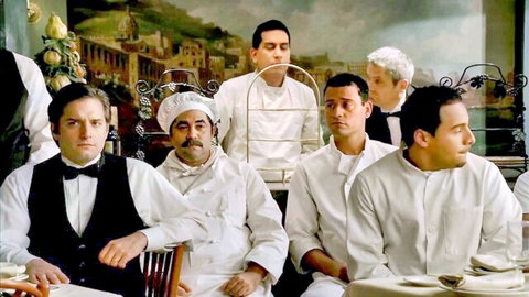 Kathrine Narducci as Charmaine Bucco in Sopranos restaurant scene, 1999