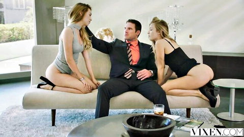 Charles Dera with Karla Kush and hot blonde in teasing threesome