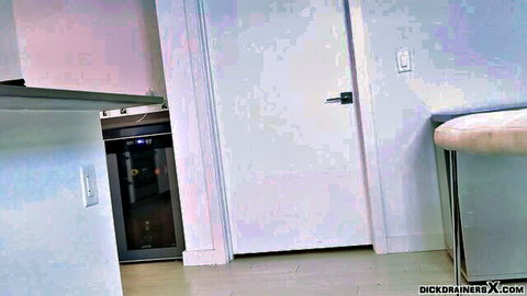 Kaitlyn Katsaros bent over in sexy kitchen scene, DickDrainers