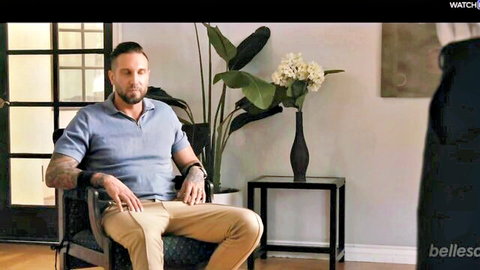 Gal Ritchie and Kimmy Kimm in intimate lounge scene with handsome man