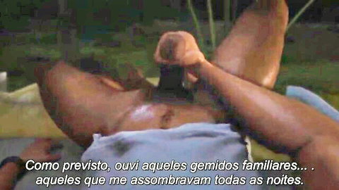 Two muscular hunks in intense outdoor gay anal sex