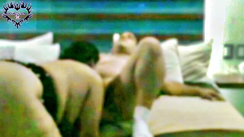 Young Asian guy seducing mature man on bed in gay encounter
