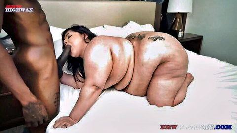 Blvck Rose BBW ebony sucking BBC with Ezzy Exotic