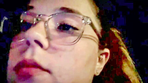itsmilavoss sultry close-up in clear glasses, red hair, Chaturbate tease