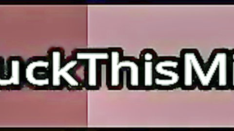 Bold 'Fuck This Mom' text graphic on pink gradient background for MILF porn promo