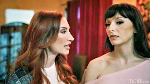 Two brunettes in elegant attire chatting before Isiah Maxwell's BBC compilation scene