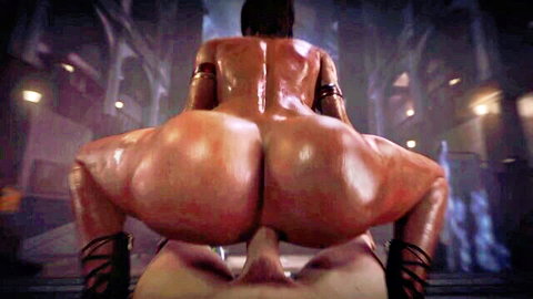Sadako's Nightmare: Oiled big Asian ass in reverse cowgirl penetration