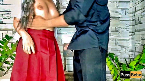 Young Pinay student topless, groped by teacher in uniform