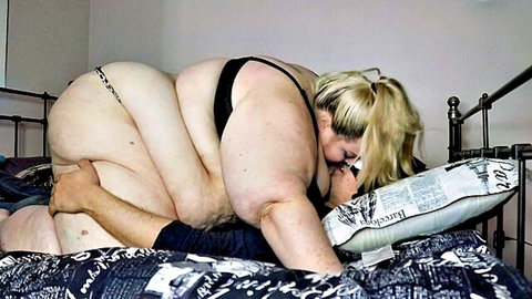 Blonde BBW Juicy Jacqulyn in passionate cowgirl sex with partner
