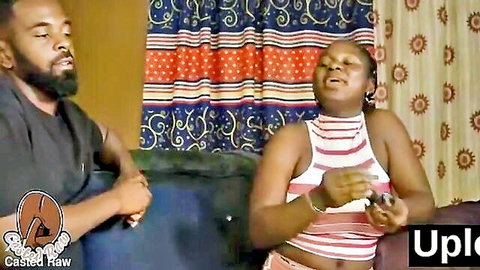Big ass ebony Preshy gaming with black stud before big cock fuck