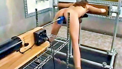 Joselyn Pink bound and penetrated by fucking machine in BDSM scene