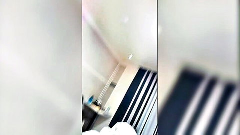 Korean amateur Sela teasing in bed, blurry bedroom view