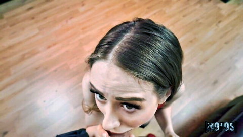 Charles Dera gets POV blowjob from sexy brunette in fiery encounter