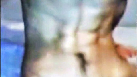 Blurry muscular twunk stroking monster cock on cam