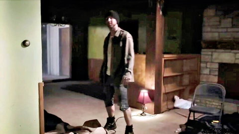 Whitney Wright in dimly lit hardcore fuck scene with intense stud