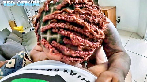 Hispanic BBW Luana Lima red braids cowgirl POV sex